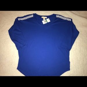 NWT Michael Kors studded top Sz Large